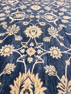 Elegant 8x10 Hand-Knotted China Blue Wool luxurious area handmade Rug