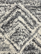 2x3 Hand-Tufted Gray Gradient Accent Rug | Modern Wool Blend Entryway Mat Textured Ombre Small Area Rug for Entryway, kitchen area, doormat