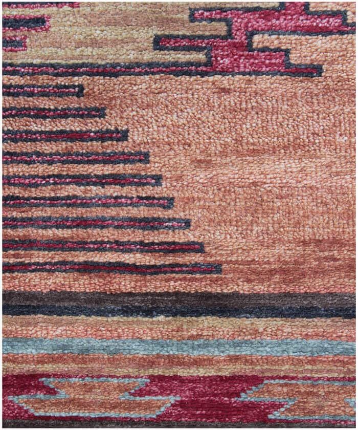 8x10 Rust & Indigo Southwestern/Navajo Hand-Knotted Wool Area Rug