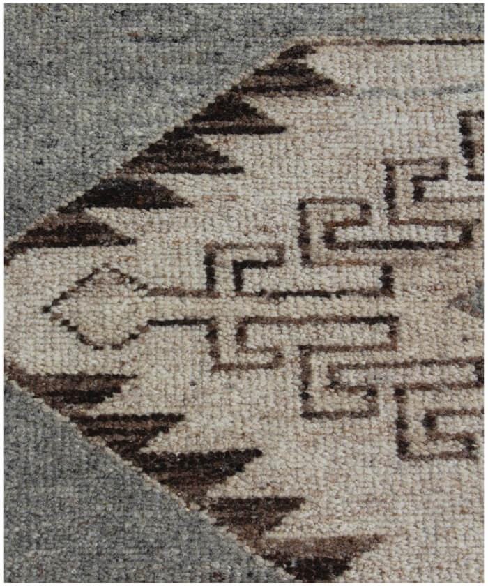 9x12 ft Hand-Knotted Teal & Rust Diamond Trellis Wool Rug