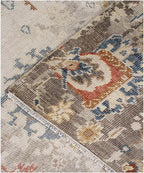 Hand-Knotted Wool Rug 8x10, 9x12, 10x14 Transitional Multicolor Beige & Muted Blue floral motifs Handmade Area Rug for Living Room, Bedroom
