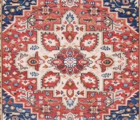 9x12 Hand-Knotted Wool Rug Traditional Heriz-Serepi Style