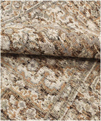 8x10 Hand-Knotted Textured High-Low medallion Style Wool & Jute Rug