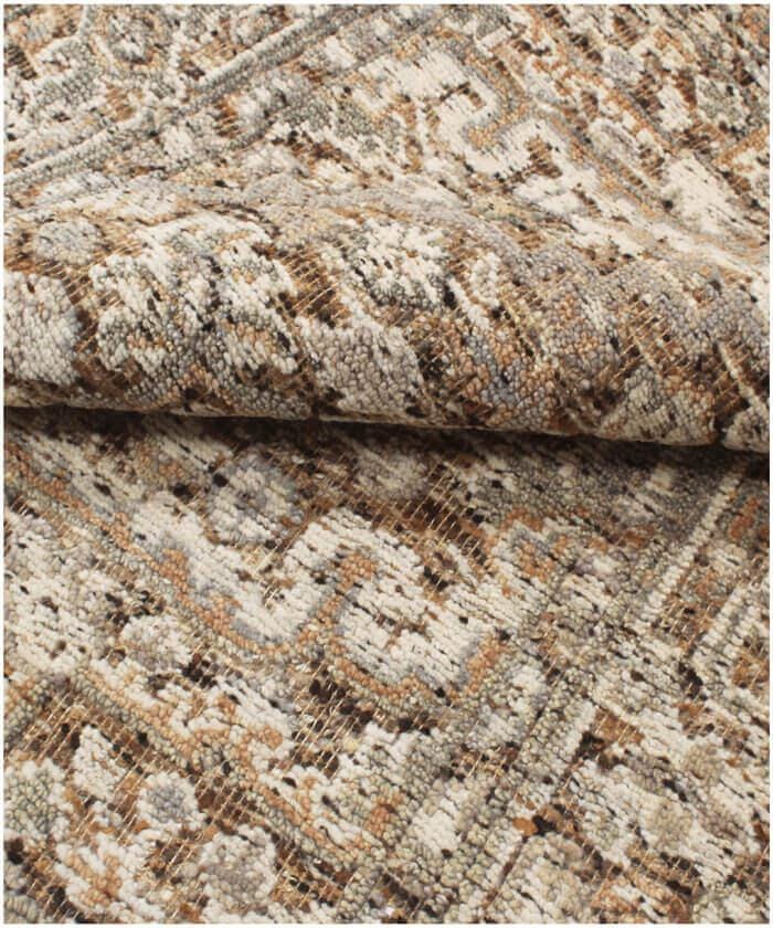 8x10 Hand-Knotted Textured High-Low medallion Style Wool & Jute Rug