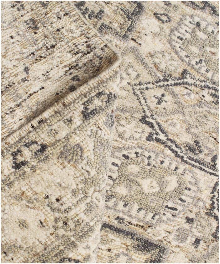 9x12 Hand knotted Wool low pile Rug, Ivory & Beige Area Rug, Natural Organic Wool handmade Modern rug for Living Room, Bedroom