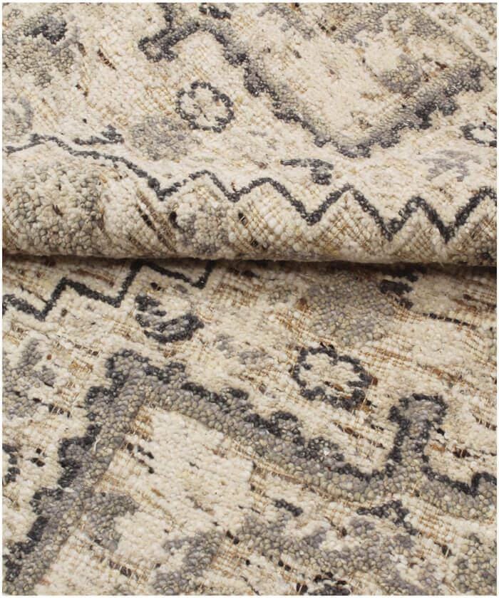 9x12 Hand knotted Wool low pile Rug, Ivory & Beige Area Rug, Natural Organic Wool handmade Modern rug for Living Room, Bedroom