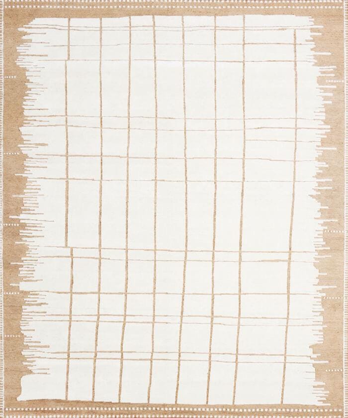 Hand Knotted Jute and Wool Rug - Hand Carved Textured Area Rug