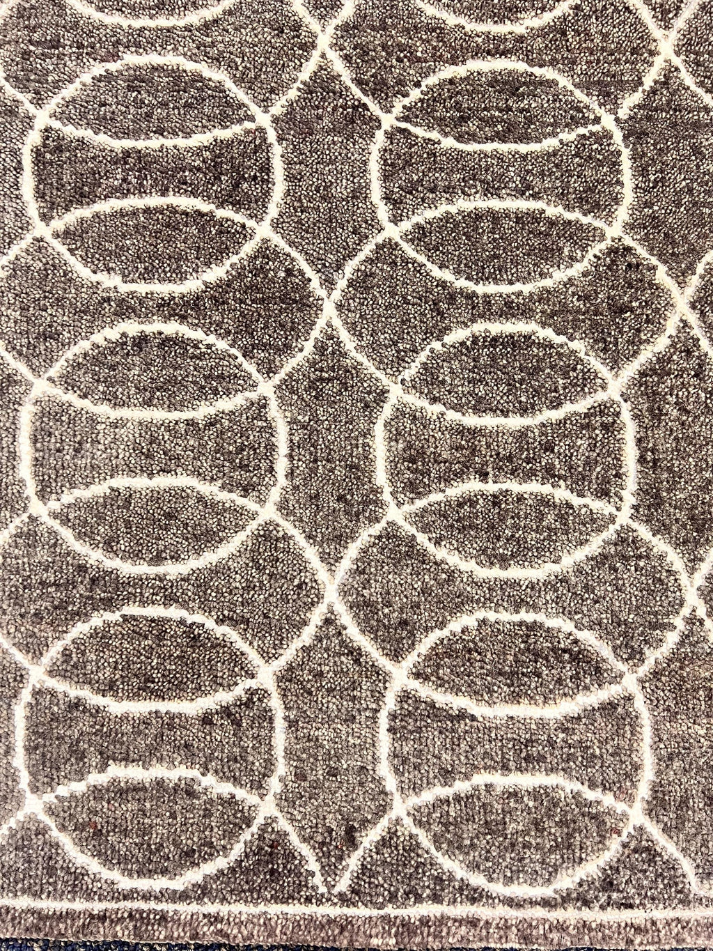 Authentic Hand-Knotted 2x3 Wool Silk Rug, Luxury Earth tone Geometric gem, Designer Bedside Rug | Heirloom Quality Earth Tone Bedside Rug