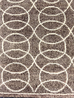 Authentic Hand-Knotted 2x3 Wool Silk Rug, Luxury Earth tone Geometric gem, Designer Bedside Rug | Heirloom Quality Earth Tone Bedside Rug