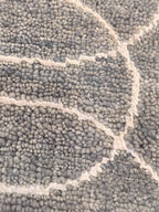 2x3 Hand-Knotted Wool & Silk Rug Small Luxury Accent Mat, pastel green/blue loop Design Entryway Area Rug, bedside rug, boho rug,door mat