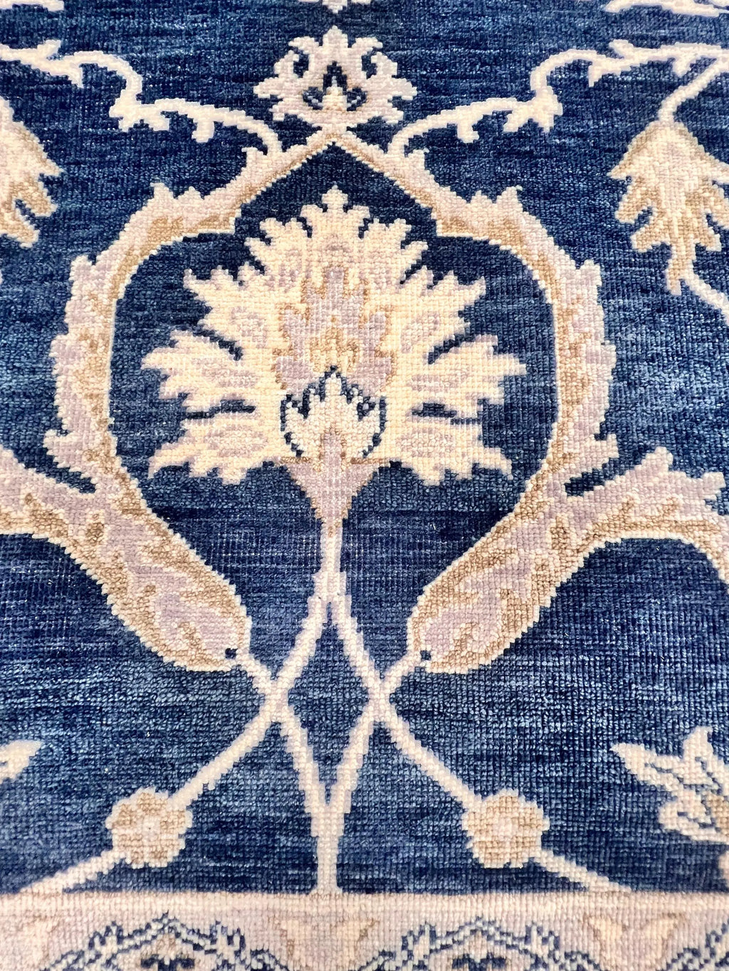 Elegant 8x10 Hand-Knotted China Blue Wool luxurious area handmade Rug
