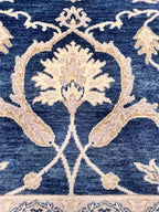 Elegant 8x10 Hand-Knotted China Blue Wool luxurious area handmade Rug