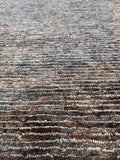 Quick ship Natural Jute 4.10x6.6 Handwoven Area Rug, Textured Waffle Weave Brown and Gray Organic Carpet Minimalist Coastal Boho Decor