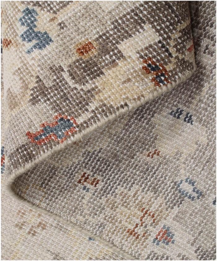 Hand-Knotted Wool Rug 8x10, 9x12, 10x14 Transitional Multicolor Beige & Muted Blue floral motifs Handmade Area Rug for Living Room, Bedroom