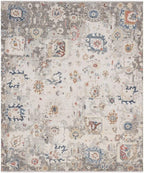 Hand-Knotted Wool Rug 8x10, 9x12, 10x14 Transitional Multicolor Beige & Muted Blue floral motifs Handmade Area Rug for Living Room, Bedroom