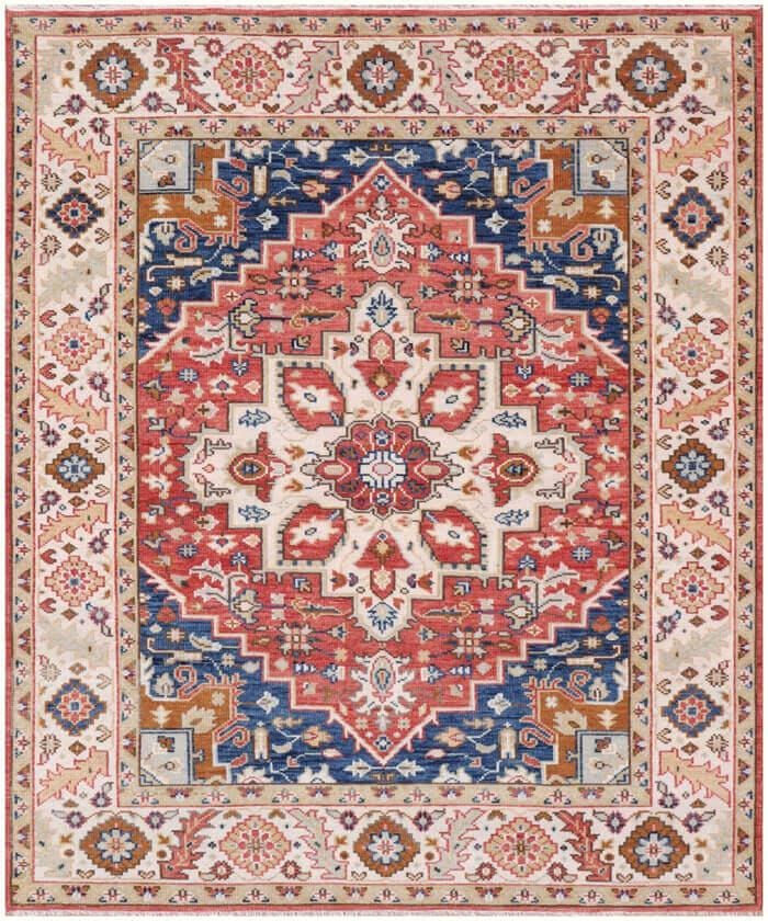 9x12 Hand-Knotted Wool Rug Traditional Heriz-Serepi Style