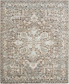 8x10 Hand-Knotted Textured High-Low medallion Style Wool & Jute Rug