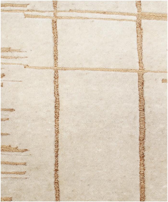 Hand Knotted Jute and Wool Rug - Hand Carved Textured Area Rug