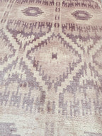 5x8 Modern Hand-Knotted Wool Bamboo Silk Area Rug Geometric Tribal Oushak Style Neutral Beige-Taupe Soft Pile Luxury Handcrafted Home Decor
