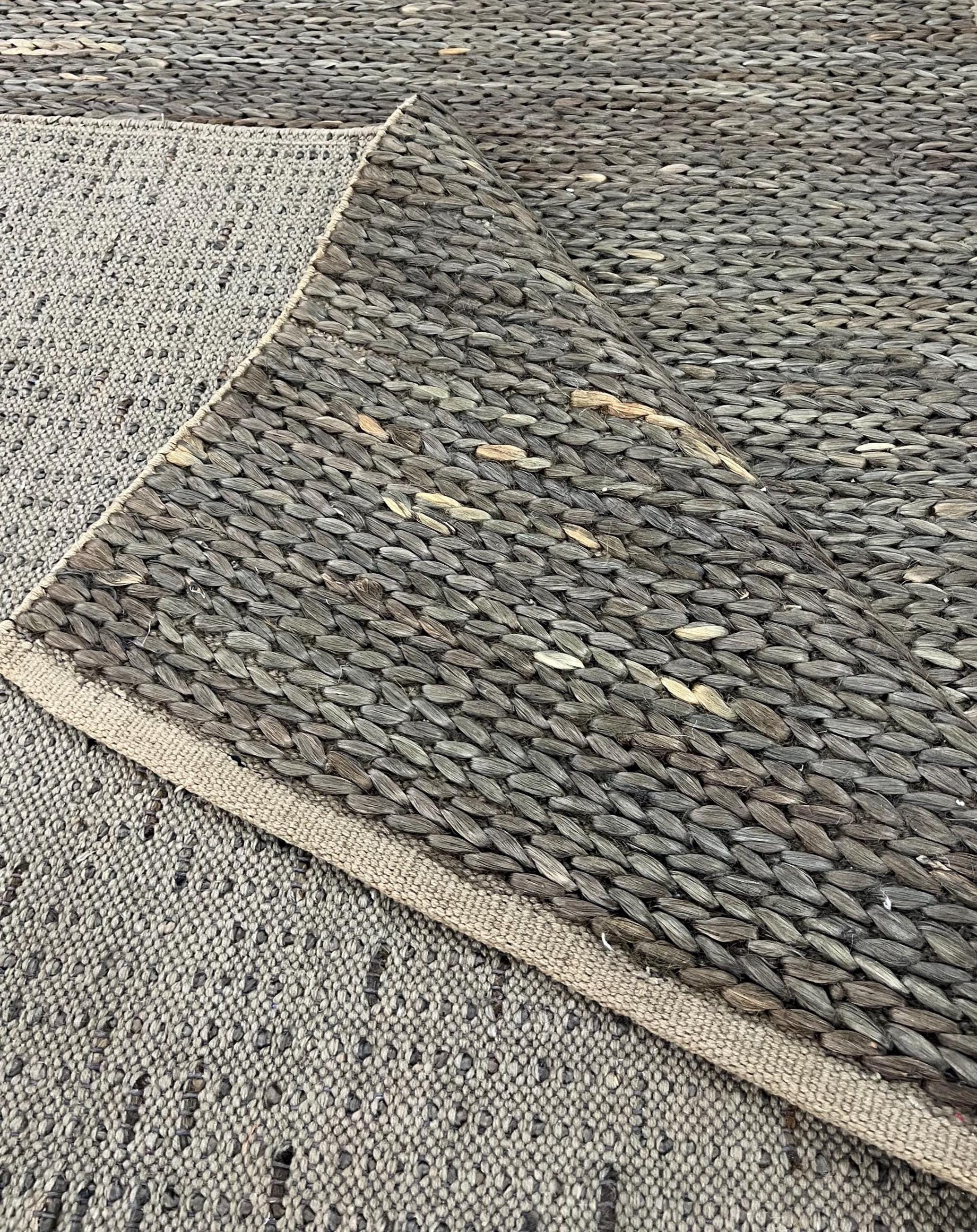 6 x 8 Hand-Braided Natural Jute Area Rug , Farmhouse Decor Chunky Woven Carpet