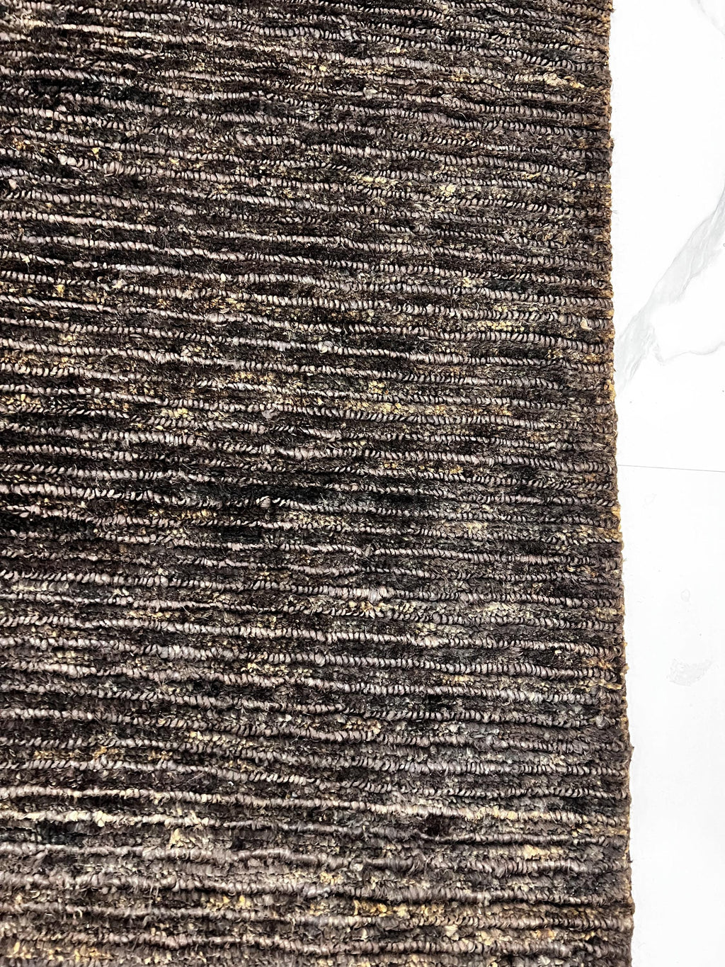 Eco-friendly 6x8 ft Handwoven Jute Area Rug, Textured Waffle Weave Gray Organic Carpet