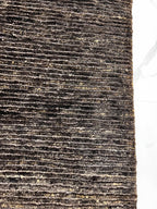 Eco-friendly 6x8 ft Handwoven Jute Area Rug, Textured Waffle Weave Gray Organic Carpet