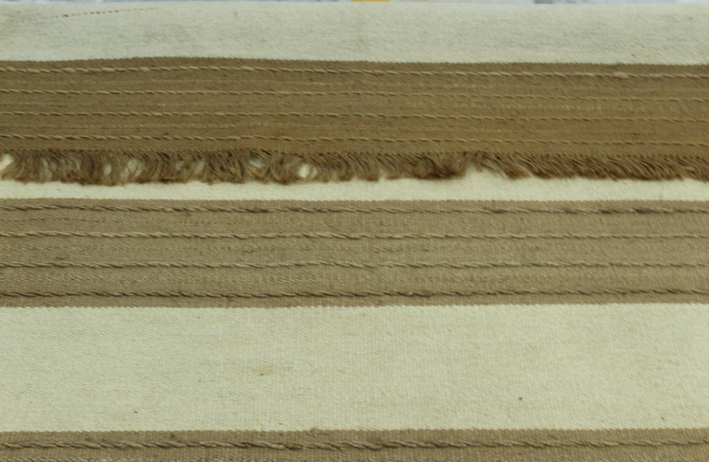 Handwoven Striped Jute Rug - 5x7 ft Natural & Cream Boho Area Rug