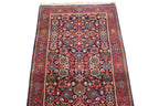 6 ft Antique Persian Wool Runner Rug. Hand-Knotted Vintage Entryway, Kitchen Rug