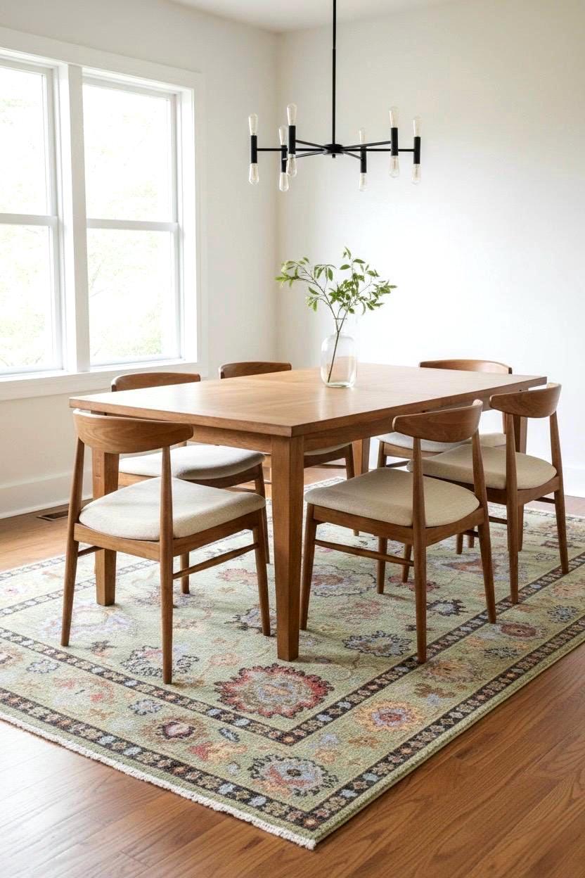 Hand Knotted Sage Green Oushak Rug, Large Floral Wool Area Rug, Muted Neutral Turkish Style Carpet for Living Room, 5x8, 6x9,8x10 9x12 10x14