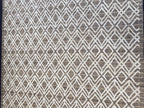 5x8 Diamond Pattern Handwoven Wool Rug - Neutral Geometric Home Decor - Soft Taupe & Cream Textured Rug - High Quality Sustainable Area Rug
