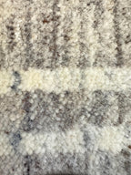 Modern Handwoven Wool Rug 4x6 - Black and grey Plaid Area Rug - Minimalist Glitch Pattern Flatweave - Scandinavian Style Hand-loomed Carpet