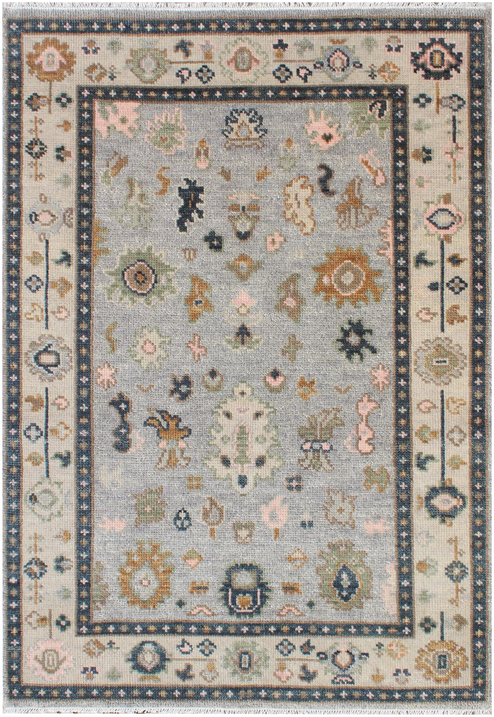 Hand-Knotted Oushak Wool Rug, Modern Turkish Muted Pastel Area Rug for Living Room, Custom Sizes: 4x6, 5x8, 6x9, 8x10, 9x12, 10x14, 12x15