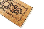 Antique 14 ft Tabriz style Runner, Black & Gold Oriental Hallway Runner, Traditional Persian Gallery Rug