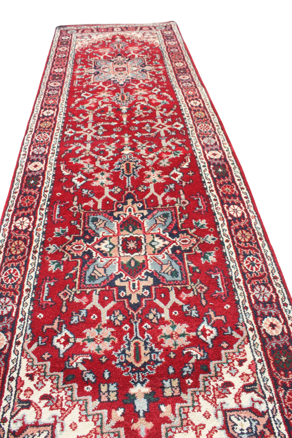 11 ft Vintage Red Persian Runner, Traditional Tribal Hallway Runner, Boho Kitchen Rug, Entryway Decor,