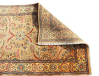 2.6x10 Gold Oushak Kitchen Runner, Traditional Floral Persian Gallery Rug, Extra Long 10ft Gold Amber Carpet