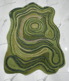Hand Tufted Abstract Contour Wool Area Rug