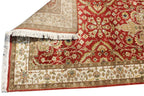 2.6x12 Red Persian Runner Rug, Hand Knotted Wool Hallway Rug, Traditional Oriental Long Entryway Carpet, Vintage Style Floral Kitchen Runner