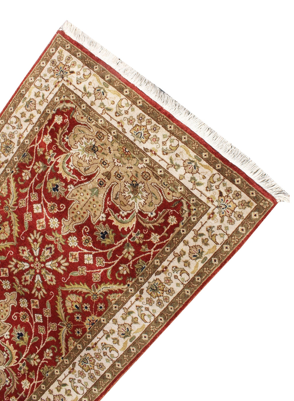 2.6x12 Red Persian Runner Rug, Hand Knotted Wool Hallway Rug, Traditional Oriental Long Entryway Carpet, Vintage Style Floral Kitchen Runner