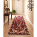 11 ft Vintage Red Persian Runner, Traditional Tribal Hallway Runner, Boho Kitchen Rug, Entryway Decor,