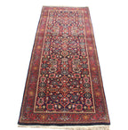6 ft Antique Persian Wool Runner Rug. Hand-Knotted Vintage Entryway, Kitchen Rug