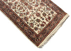 10 ft Vintage Style Floral Persian runner - Cream & Sage Green Hallway Runner