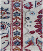 8x10 Hand Knotted Wool Rug Ivory Floral Oriental Area Rug