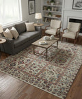 8x10 Hand Knotted Wool Rug Ivory Floral Oriental Area Rug