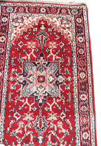 11 ft Vintage Red Persian Runner, Traditional Tribal Hallway Runner, Boho Kitchen Rug, Entryway Decor,