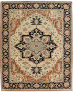 Hand-Knotted Serapi Design Wool Rug | 8x10 Traditional Persian Style