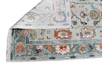 Hand Knotted Muted Oushak Rug - Sage Green Turkish Wool Area Rug