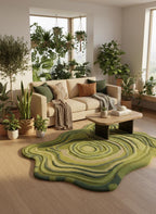 Hand Tufted Abstract Contour Wool Area Rug