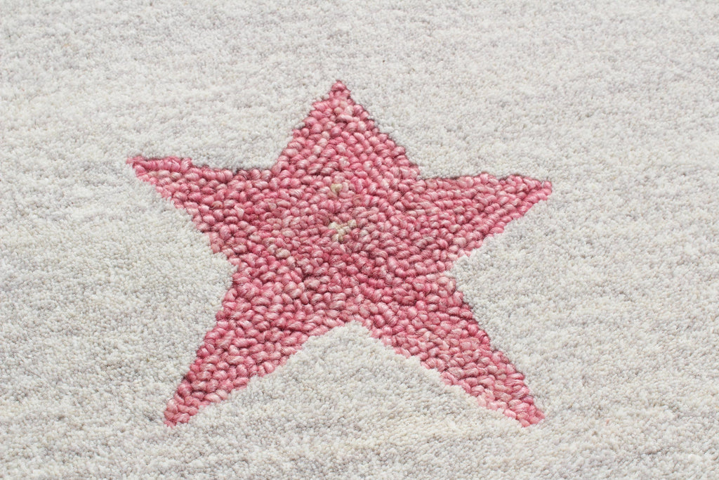 Colorful Geometric Shapes Wool Area Rug, Nursery Playroom Decor