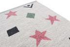 Colorful Geometric Shapes Wool Area Rug, Nursery Playroom Decor