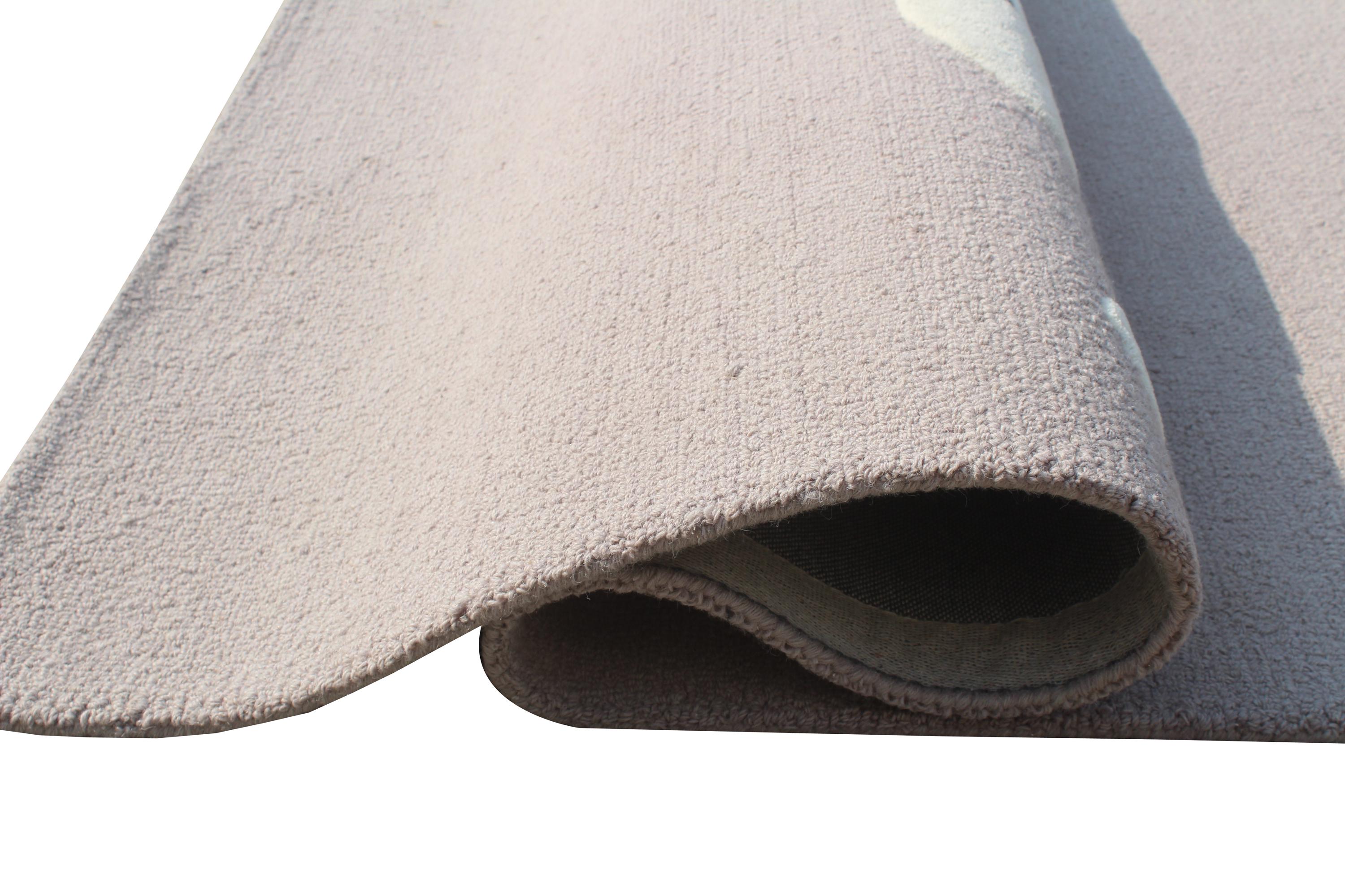 Elephant Hand Tufted Rug, Grey & White Nursery Area Rug, Cute Animal Kids Room Decor